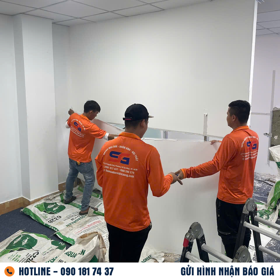 tháo dỡ kính cường lực cũ